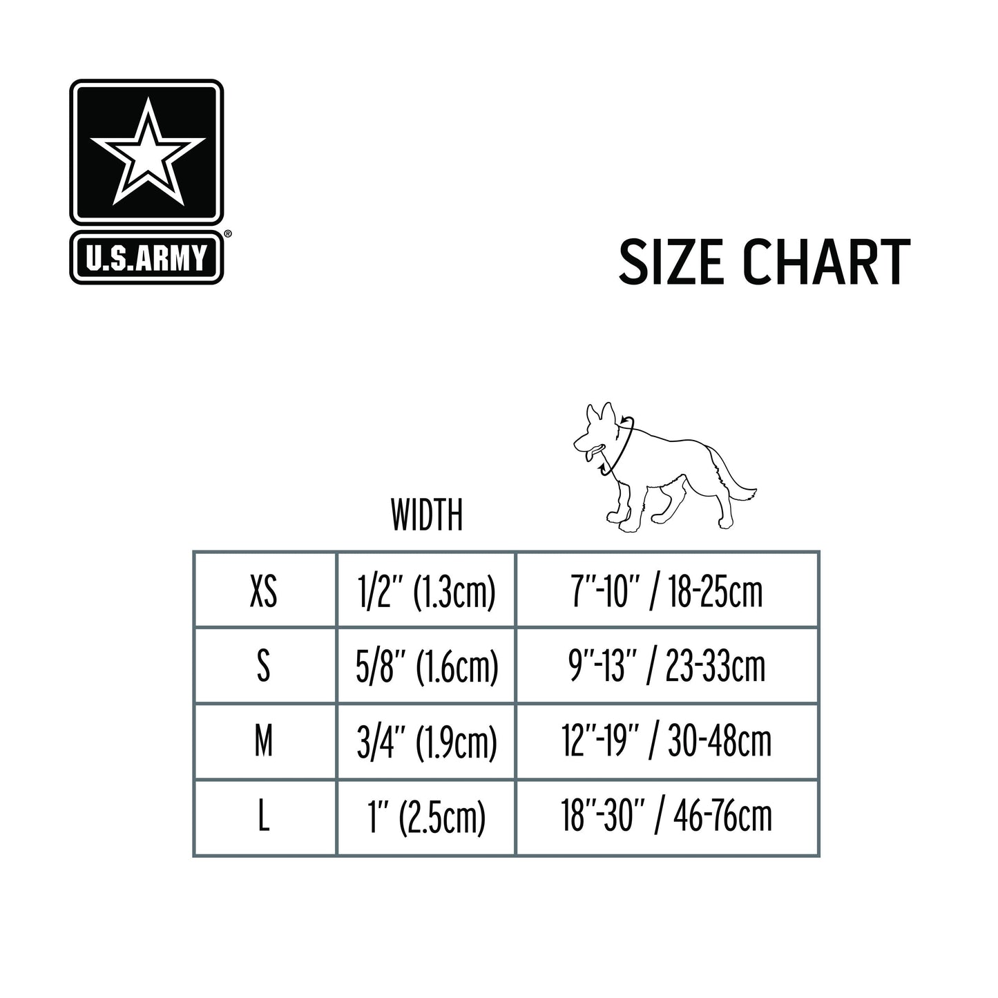 US Army Dog Collar Jassorted