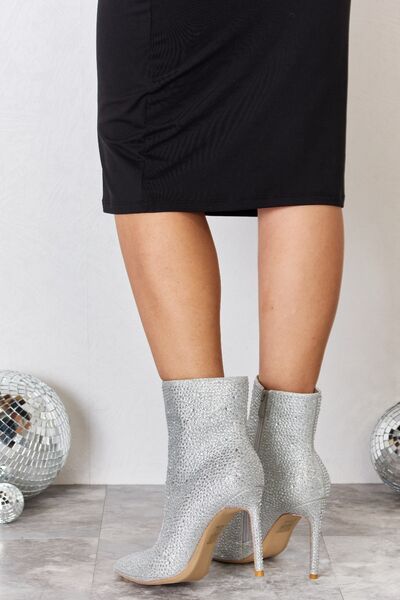 Melody Rhinestone Stiletto Boots Trendsi