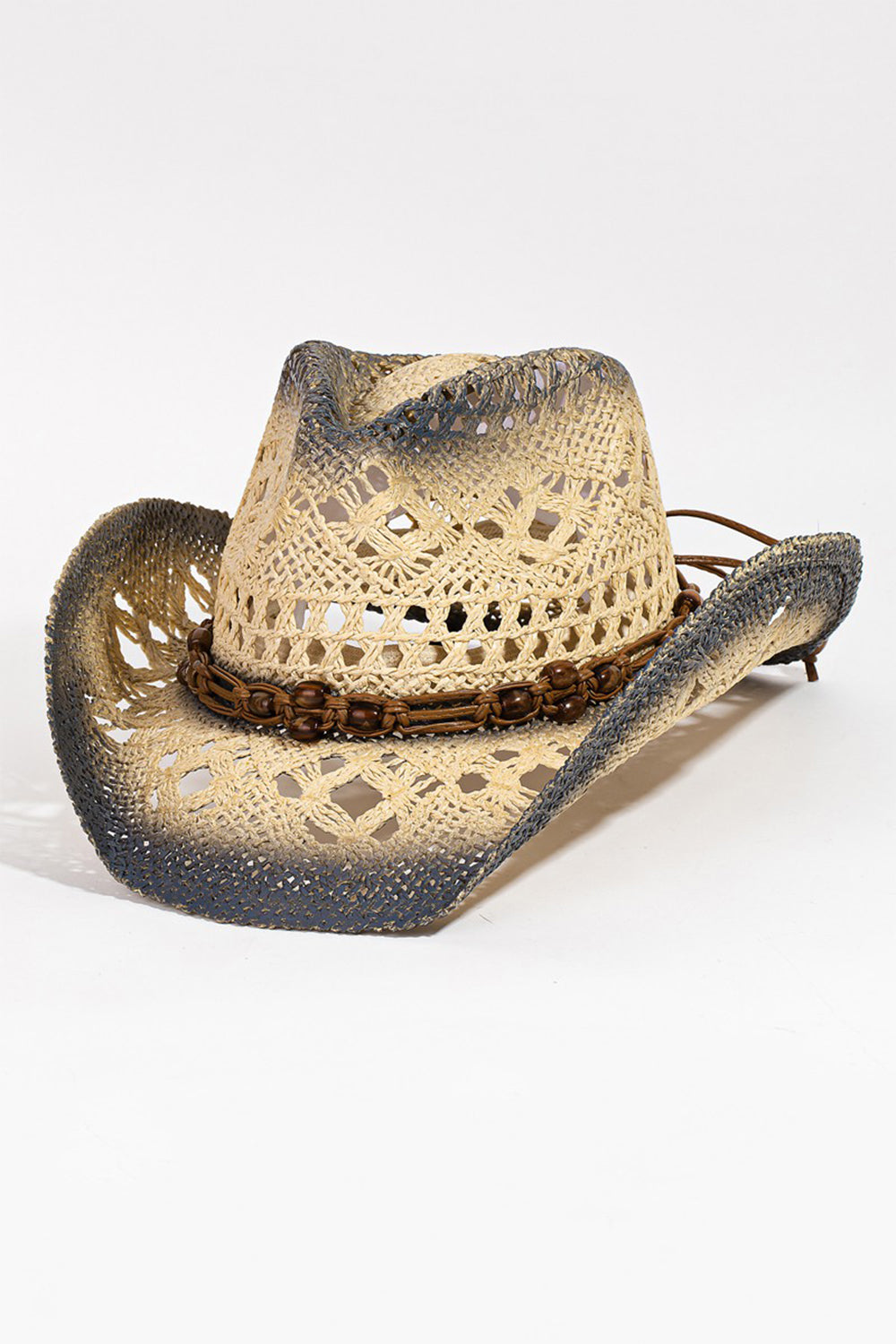 Cutout Rope Strap Wide Brim Hat Trendsi One Size