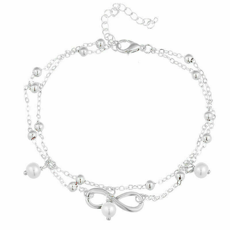 Premium Infinity Double Ankle Bracelet (Anklet) Jassorted