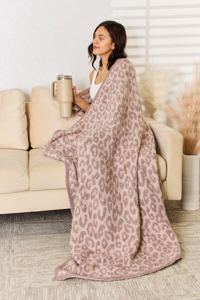 Cuddley Leopard Decorative Throw Blanket Trendsi