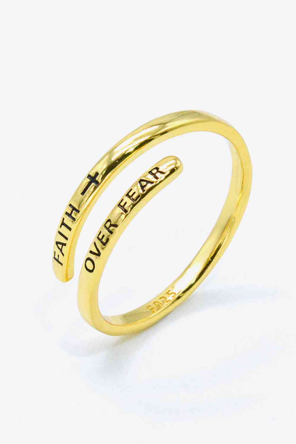 Women's FAITH OVER FEAR Bypass Ring Jassorted
