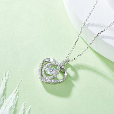 Moissanite 925 Sterling Silver Heart Shape Necklace Jewelry & Watches Trendsi