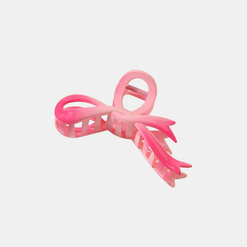 Bow Resin Hair Claw Clip Jassorted Carnation Pink One Size