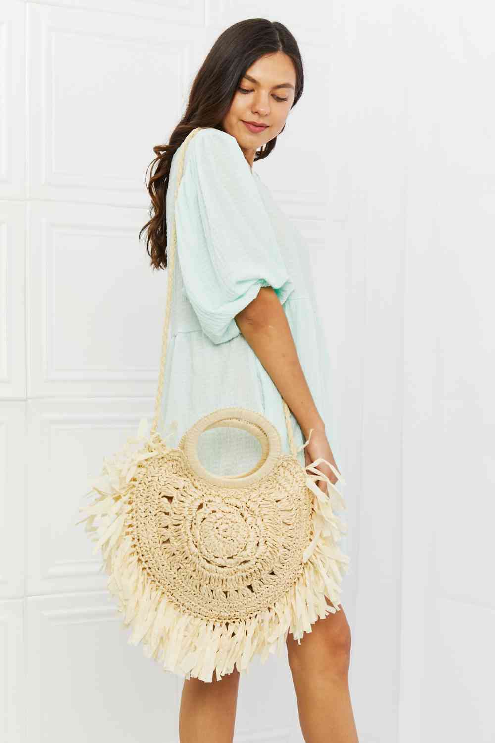 Fame Found My Paradise Straw Handbag Jassorted