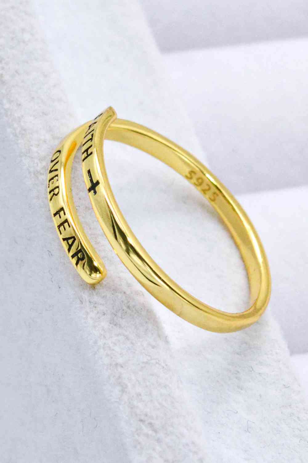 Women's FAITH OVER FEAR Bypass Ring Jassorted