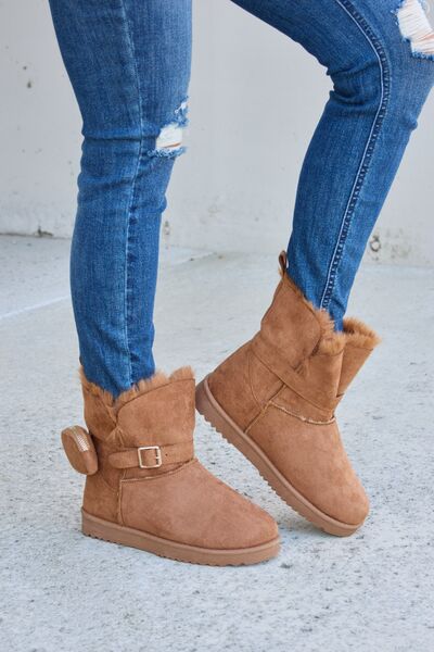 Forever Link Plush Thermal Flat Boots Trendsi