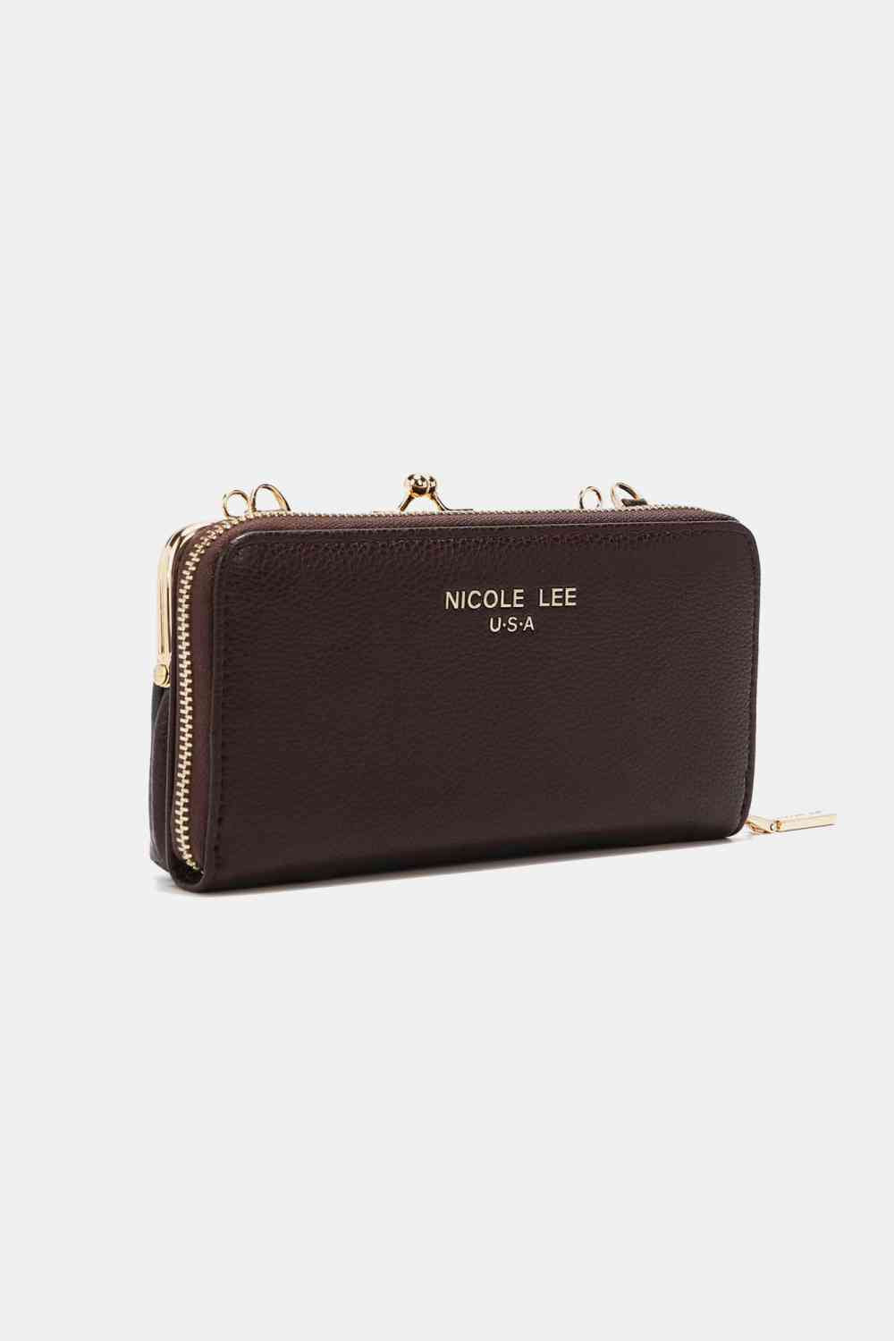 Nicole Lee USA Signature Kiss Lock Crossbody Wallet Jassorted