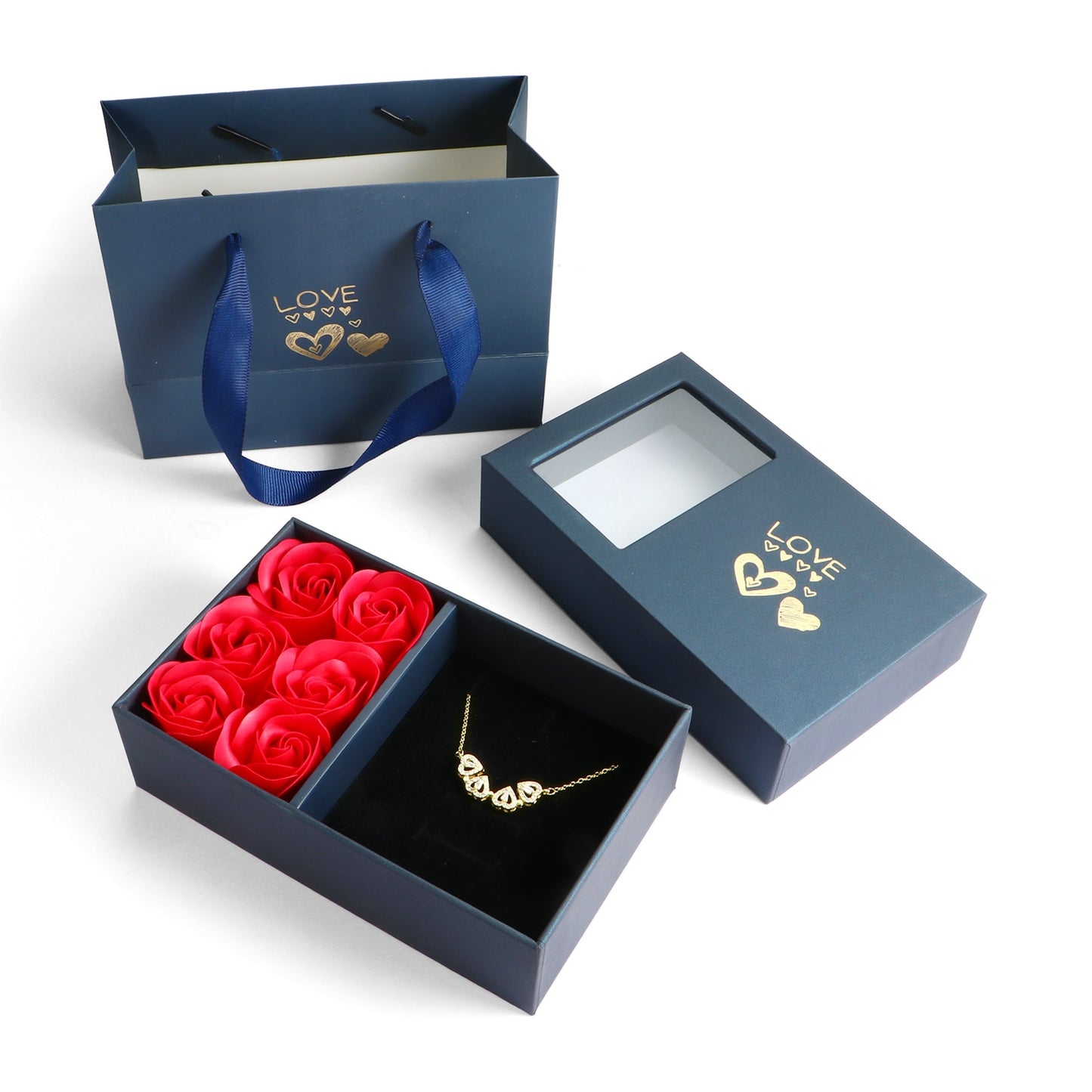 Luxury Heart Shaped Clover Necklace Jassorted