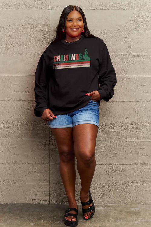 Simply Love Full Size CHRISTMAS Long Sleeve Sweatshirt Jassorted