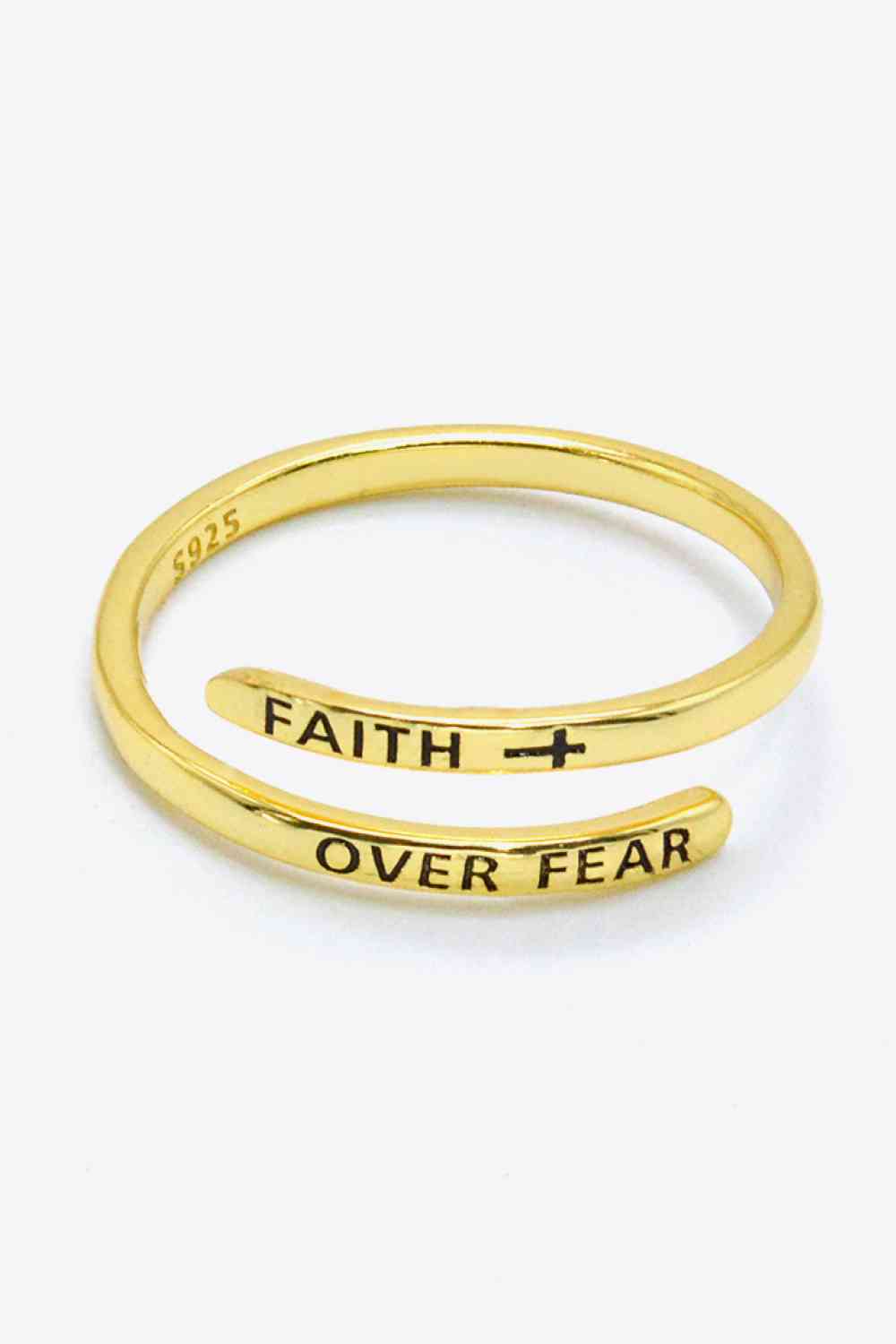 Women's FAITH OVER FEAR Bypass Ring Jassorted