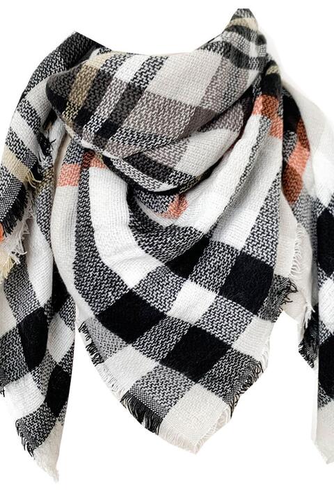Faux Cashmere Plaid Scarf Jassorted Style G One Size