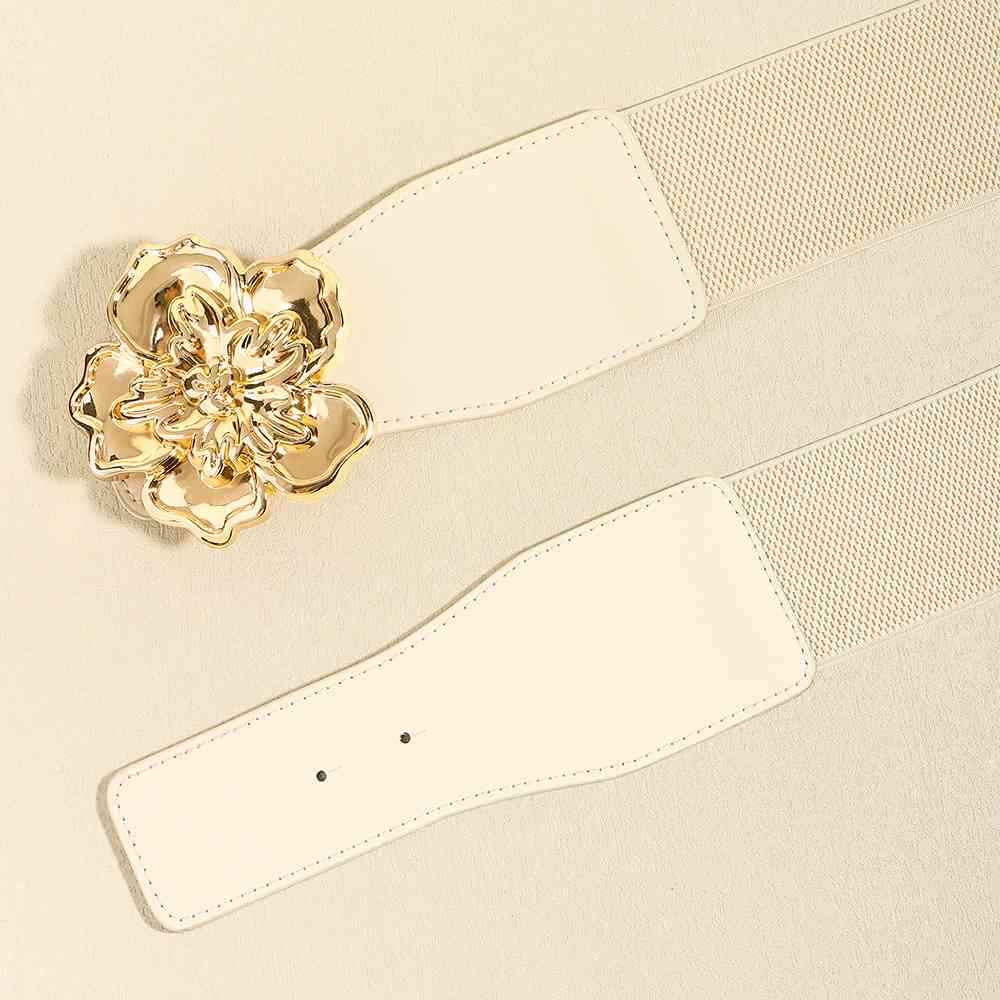 Flower Alloy Buckle Elastic Belt Jassorted