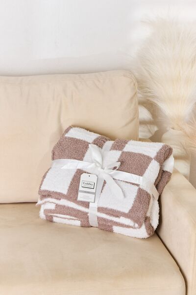 Cuddley Checkered Decorative Throw Blanket Trendsi