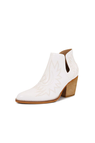 Melody Ankle Embroidered Stitch Boots Trendsi