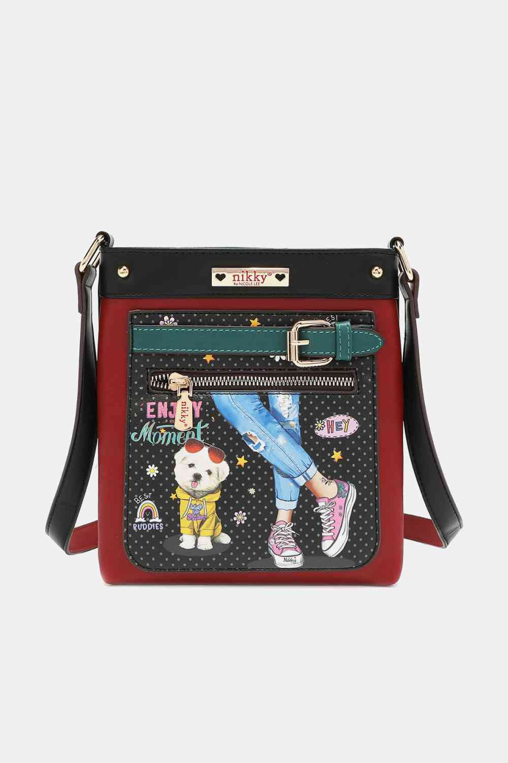 Nicole Lee USA Nikky Crossbody Bag Jassorted Enjoy Every Moment One Size
