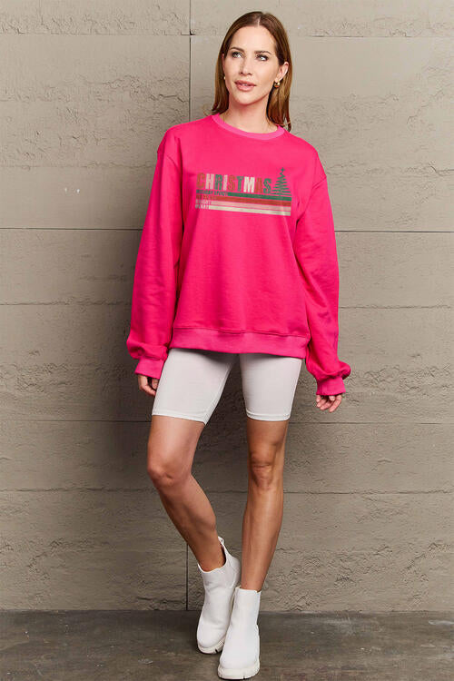 Simply Love Full Size CHRISTMAS Long Sleeve Sweatshirt Jassorted