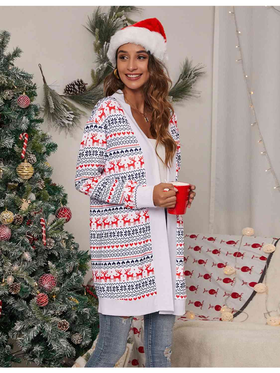 Christmas Open Front Cardigan Jassorted