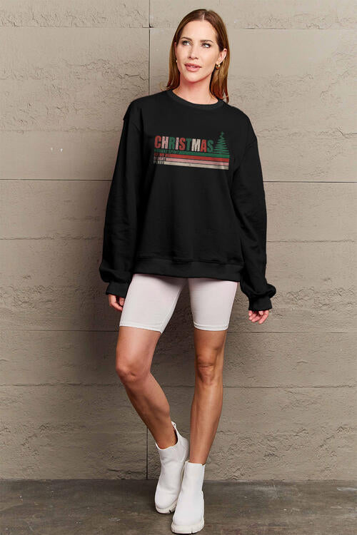 Simply Love Full Size CHRISTMAS Long Sleeve Sweatshirt Jassorted