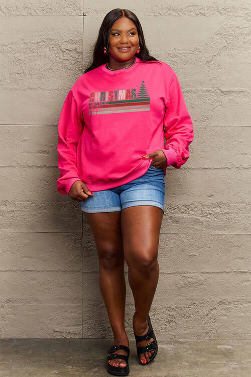 Simply Love Full Size CHRISTMAS Long Sleeve Sweatshirt Jassorted