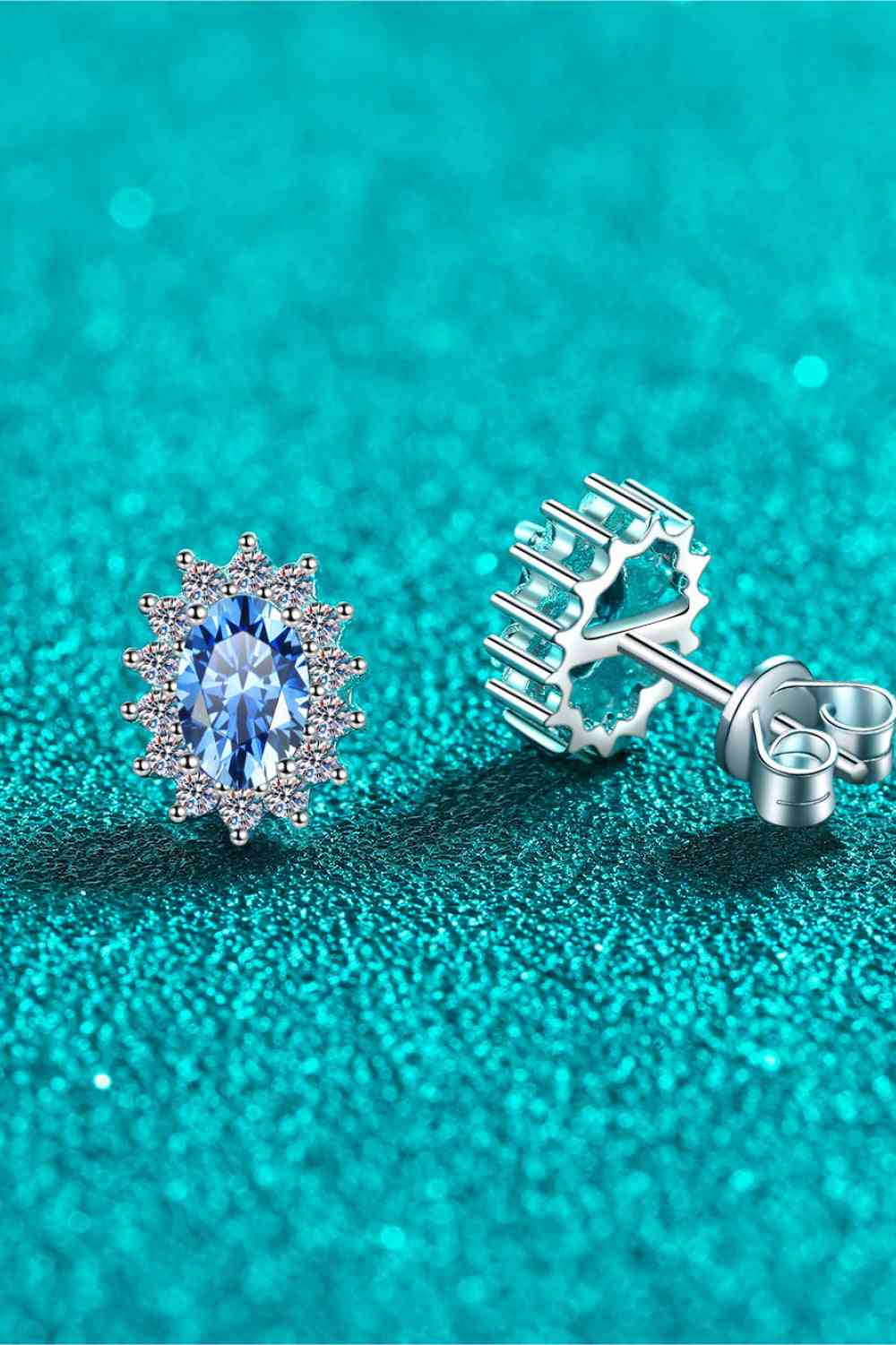 1 Carat Moissanite 925 Sterling Silver Stud Earrings Jassorted