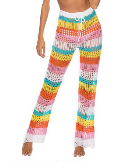 Cutout Contrast High Waist Swim Pants Trendsi M