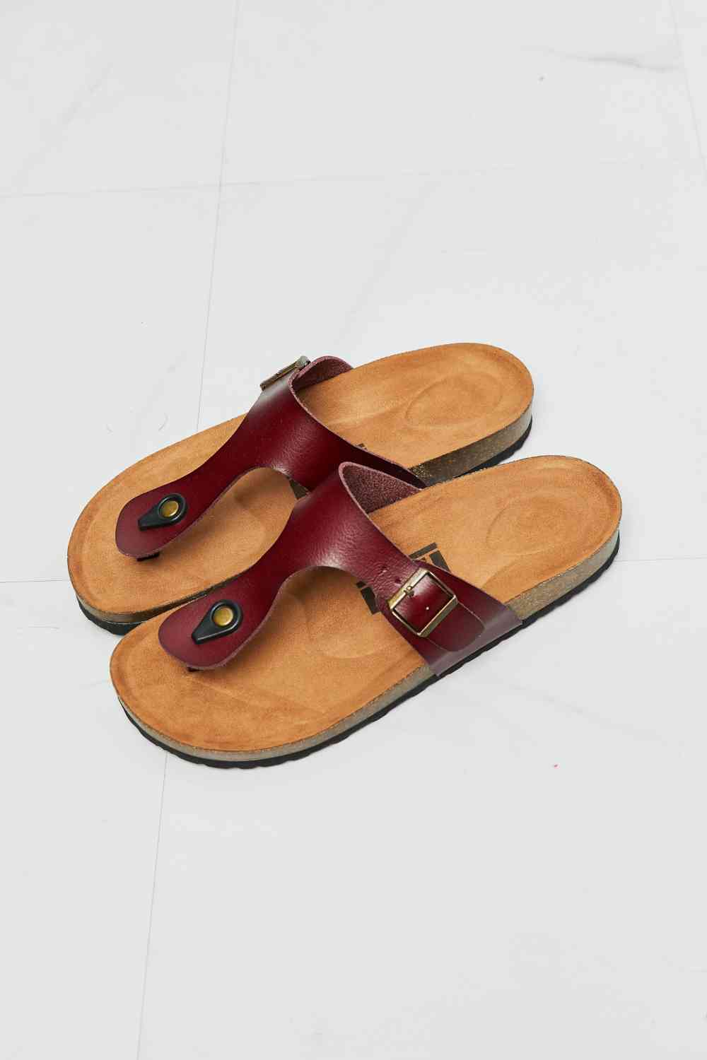 MMShoes Drift Away T-Strap Flip-Flop in Brown Jassorted