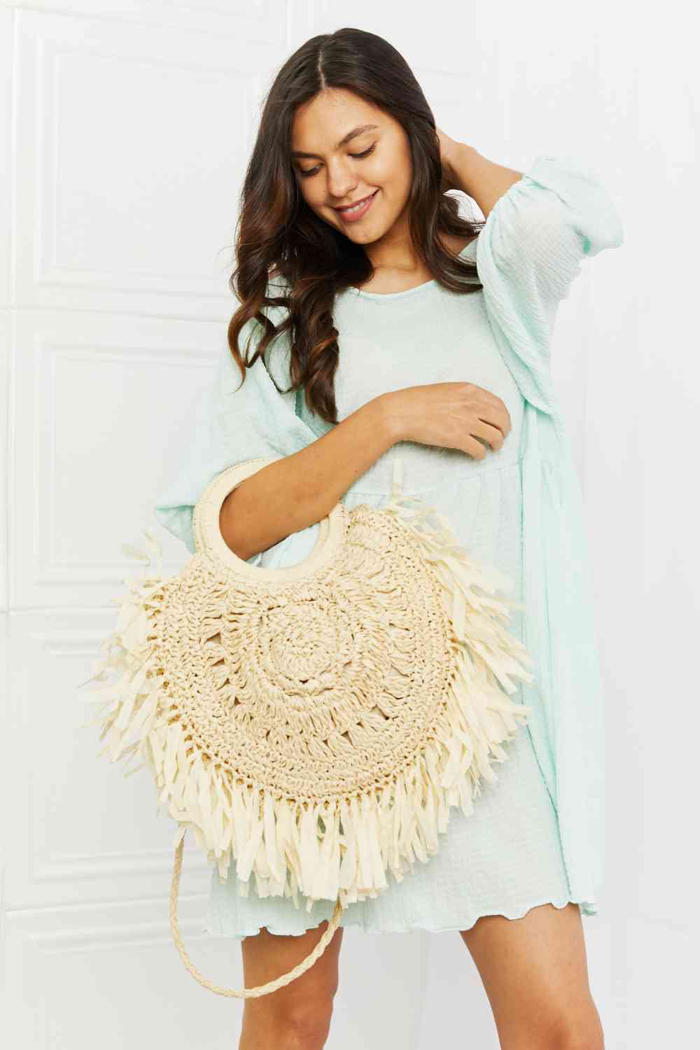 Fame Found My Paradise Straw Handbag Jassorted