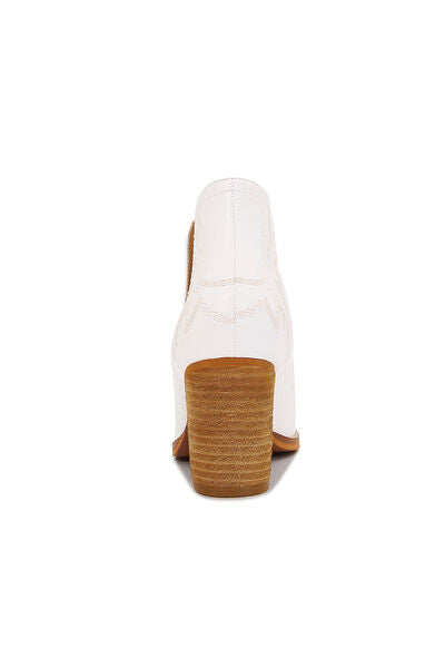 Melody Ankle Embroidered Stitch Boots Trendsi