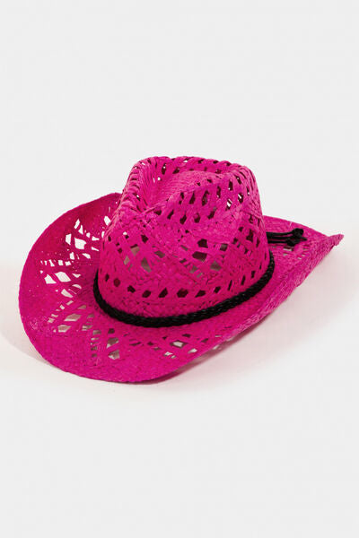 Cutout Wide Brim Hat Trendsi One Size