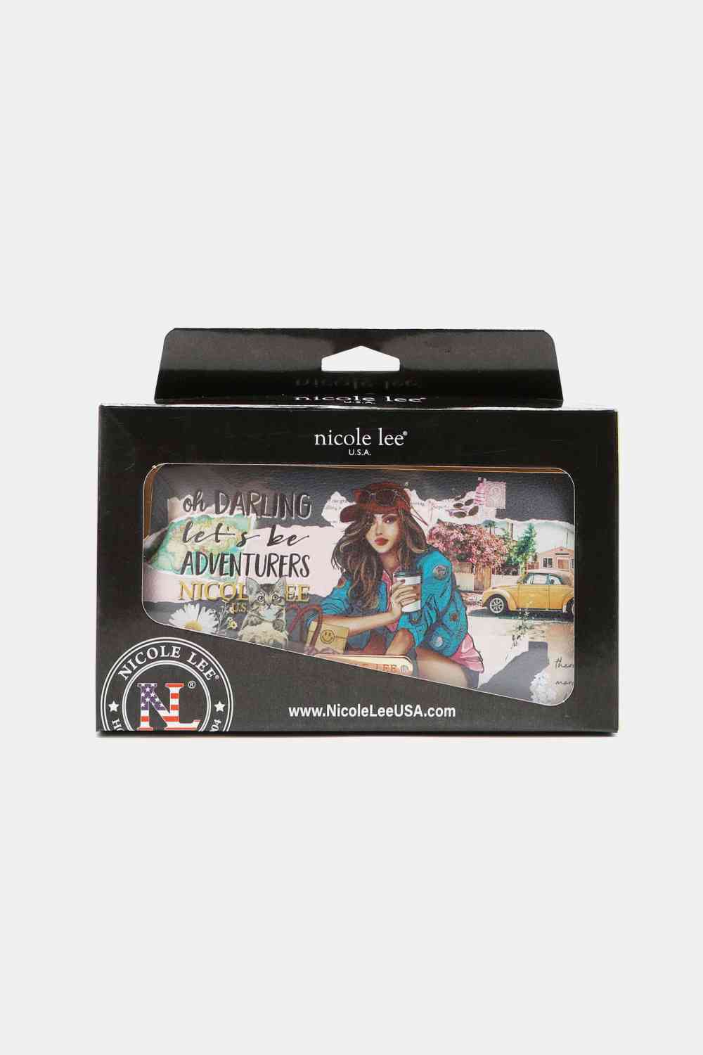 Nicole Lee USA Signature Kiss Lock Crossbody Wallet Jassorted