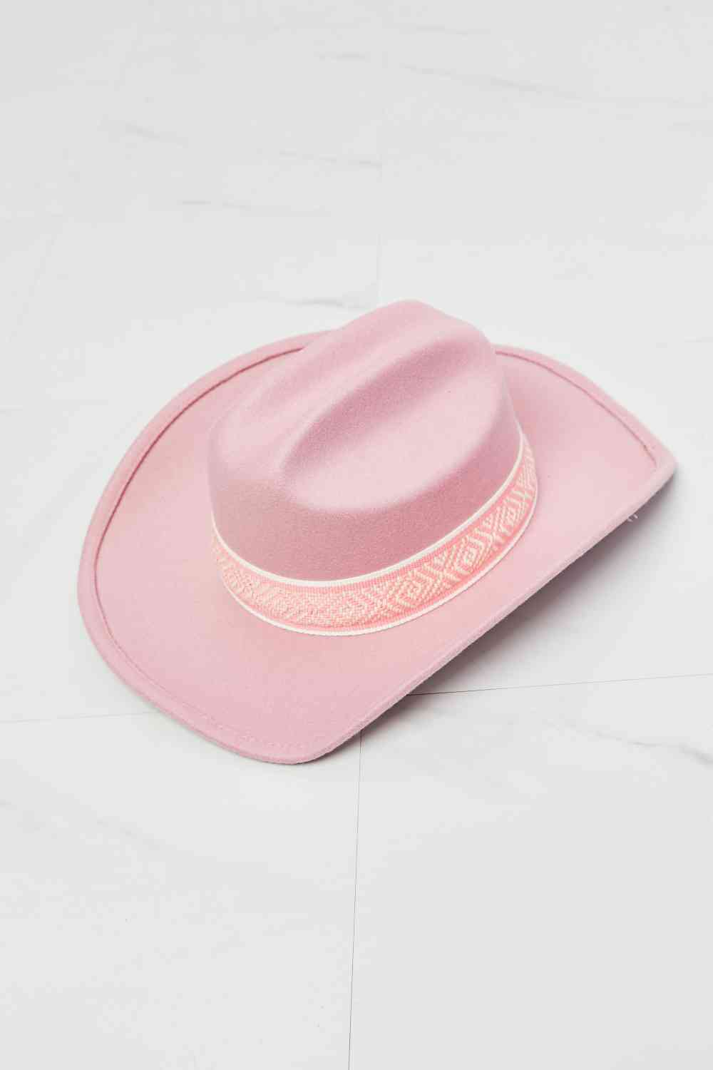 Fame Cowboy Hat in Pink Trendsi