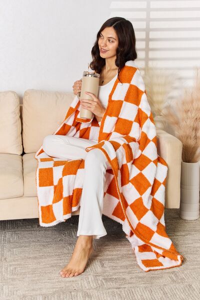 Cuddley Checkered Decorative Throw Blanket Trendsi