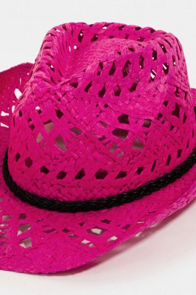 Cutout Wide Brim Hat Trendsi