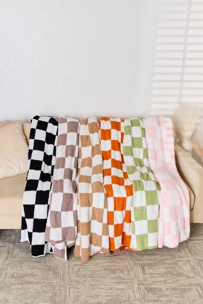 Cuddley Checkered Decorative Throw Blanket Trendsi