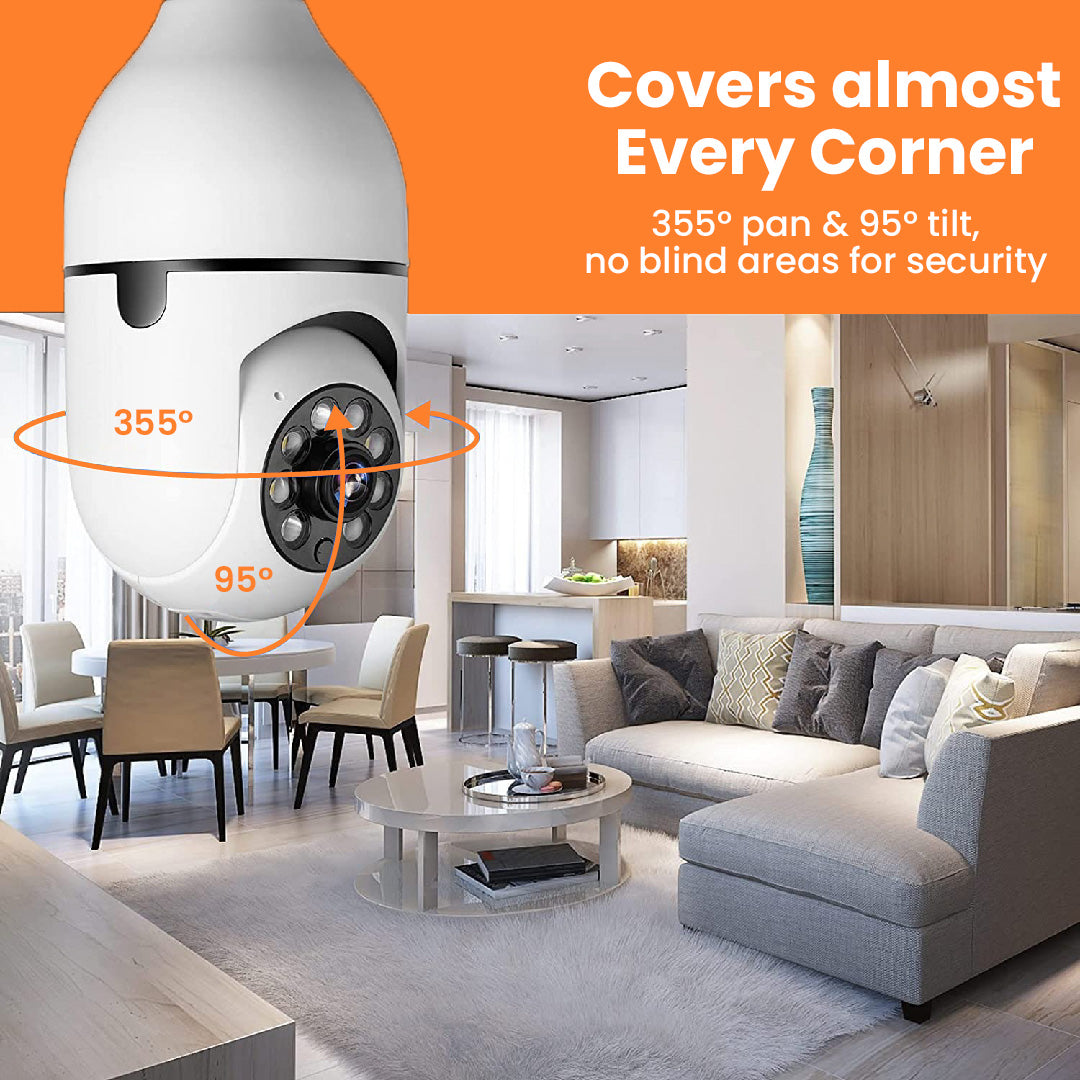1080P Light Bulb Safety Camera Jassorted