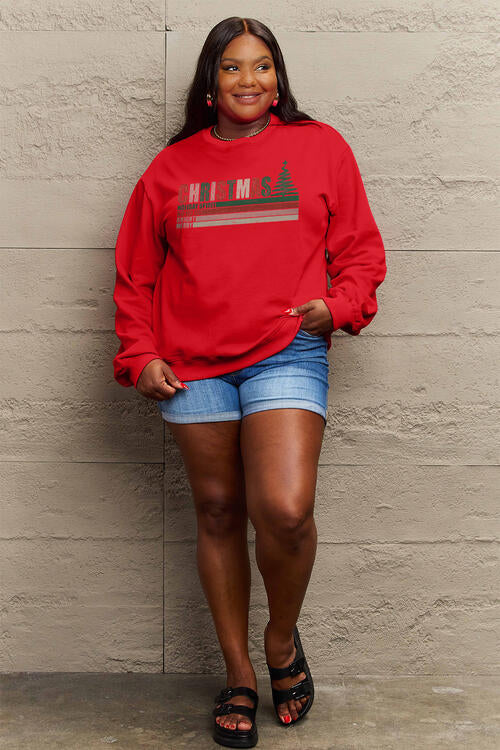Simply Love Full Size CHRISTMAS Long Sleeve Sweatshirt Jassorted