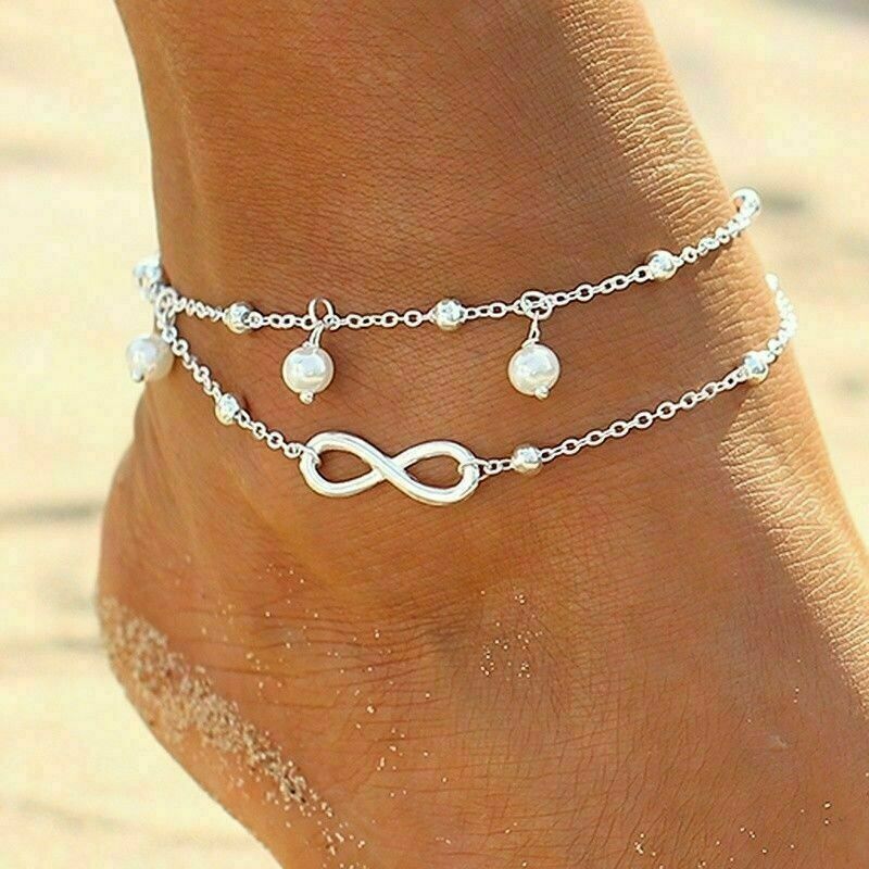 Premium Infinity Double Ankle Bracelet (Anklet) Jassorted