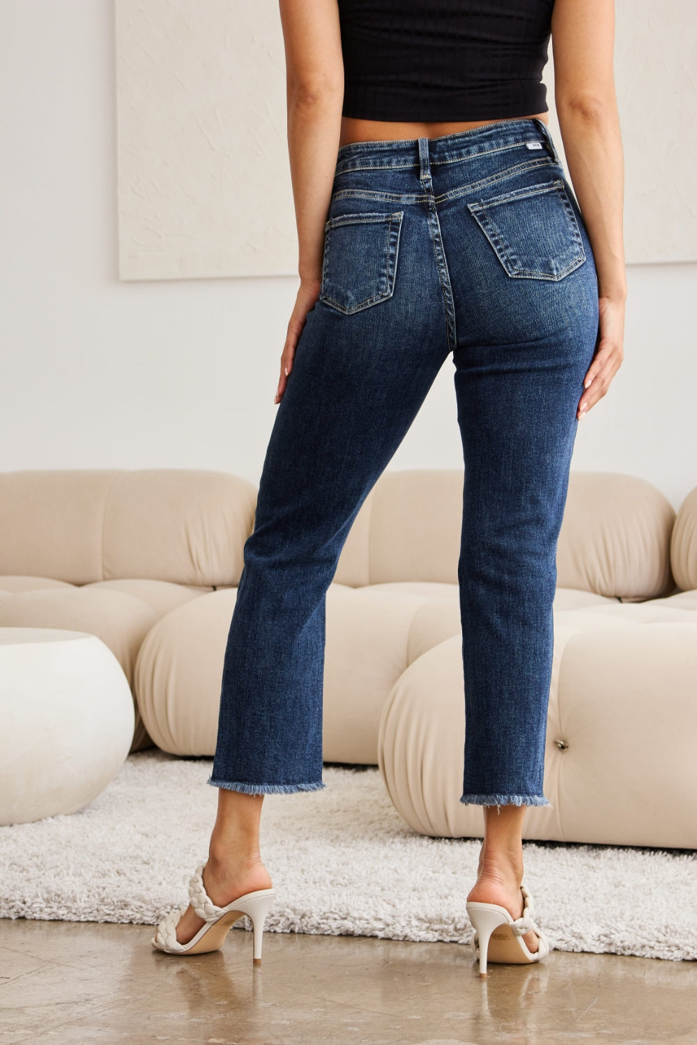 RFM Crop Dylan Tummy Control High Waist Jeans  Trendsi   