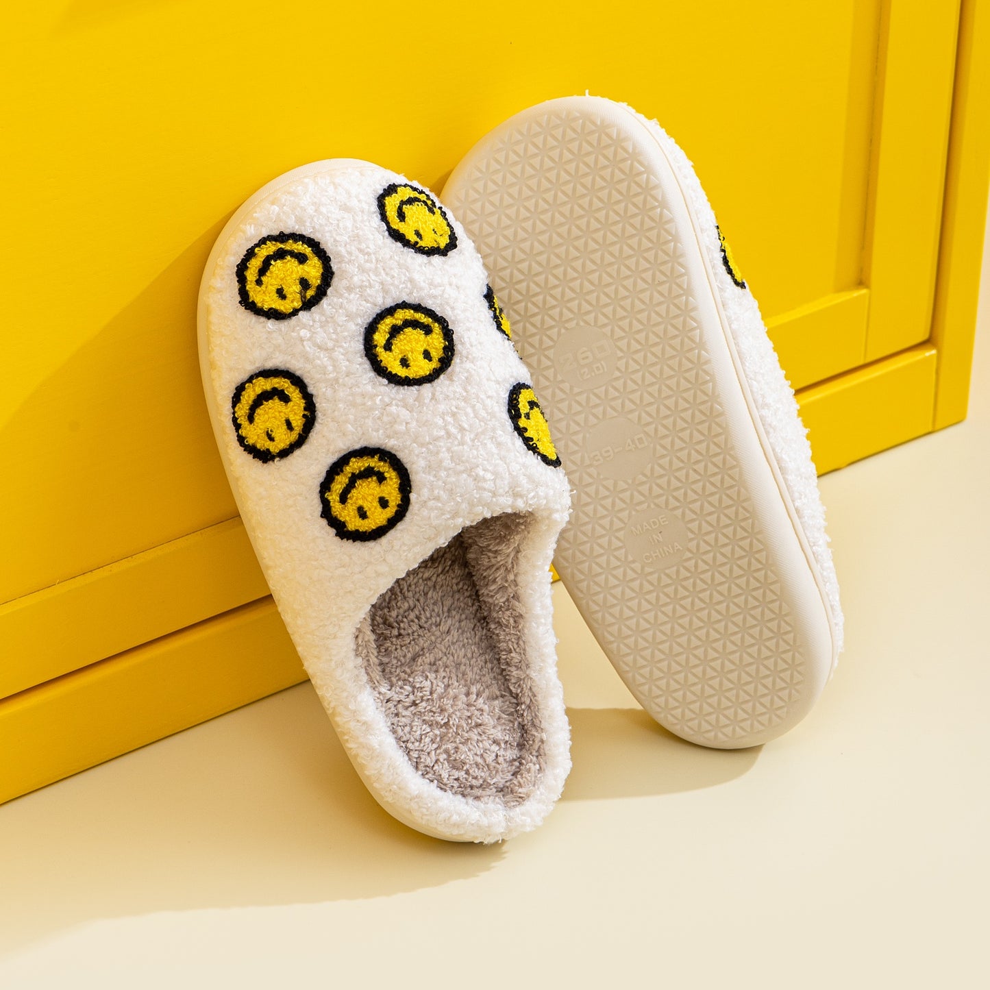 Melody Smiley Face Slippers  Trendsi   