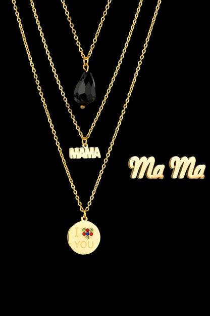 Triple-layer MAMA I LOVE YOU Set  Trendsi Gold  