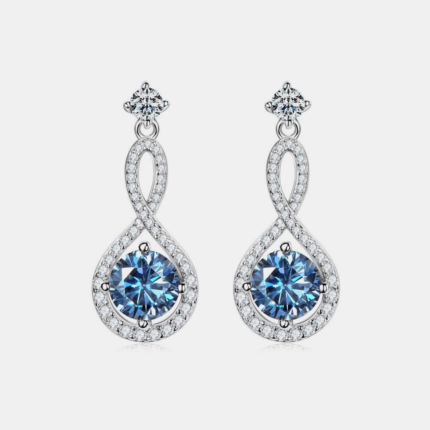 1 Carat Moissanite Teardrop Loop Earrings  Trendsi   