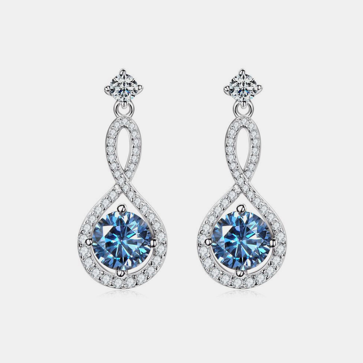 1 Carat Moissanite Teardrop Loop Earrings  Trendsi   