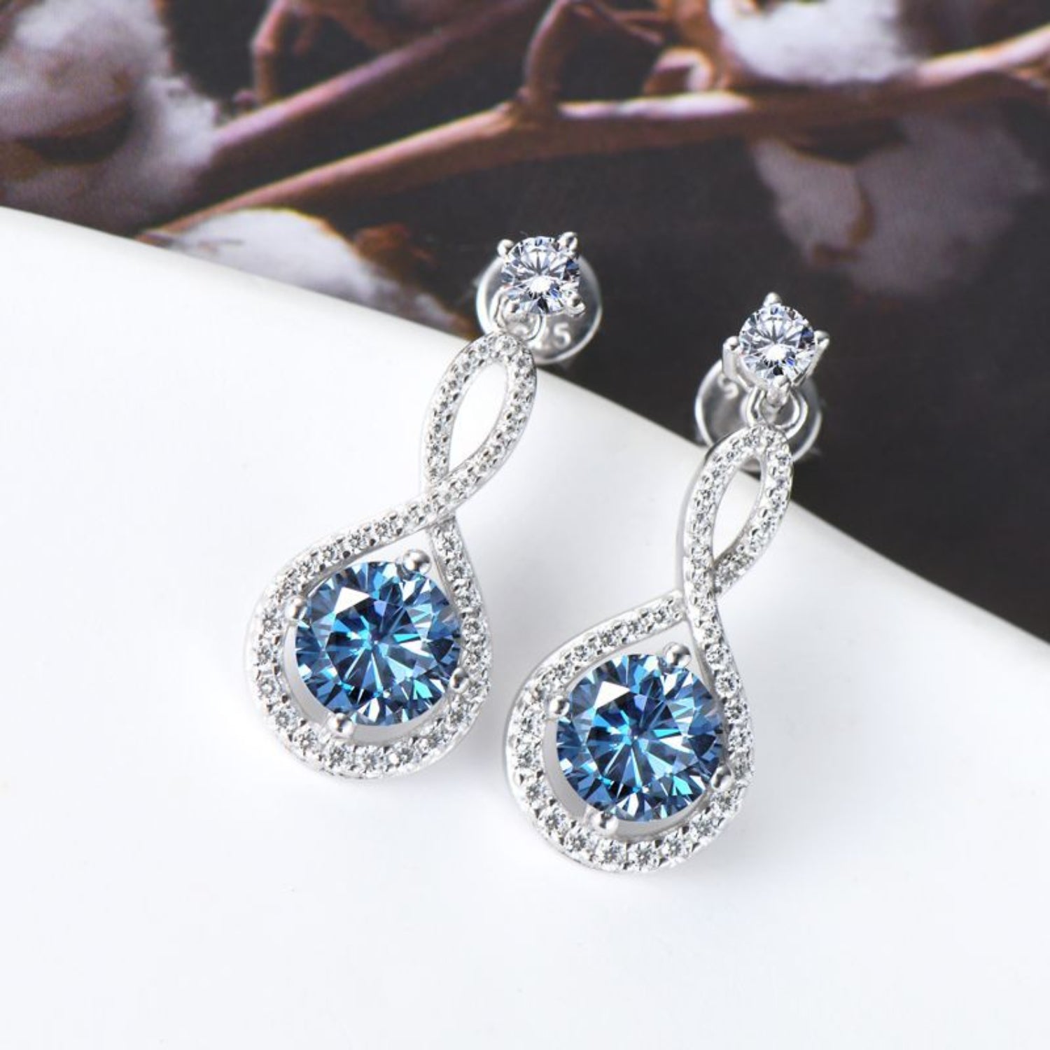 1 Carat Moissanite Teardrop Loop Earrings  Trendsi   