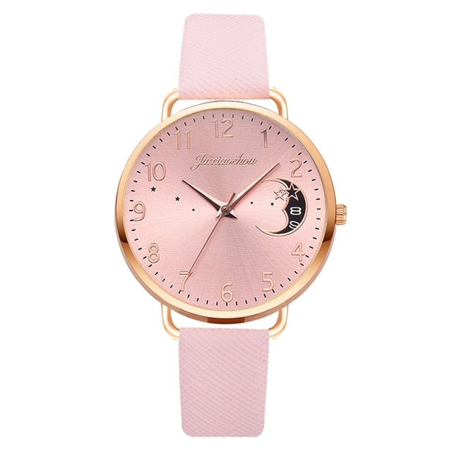 Moon Numbers Quartz Bracelet & Watch Set  Jassorted Pink (Watch Only)  