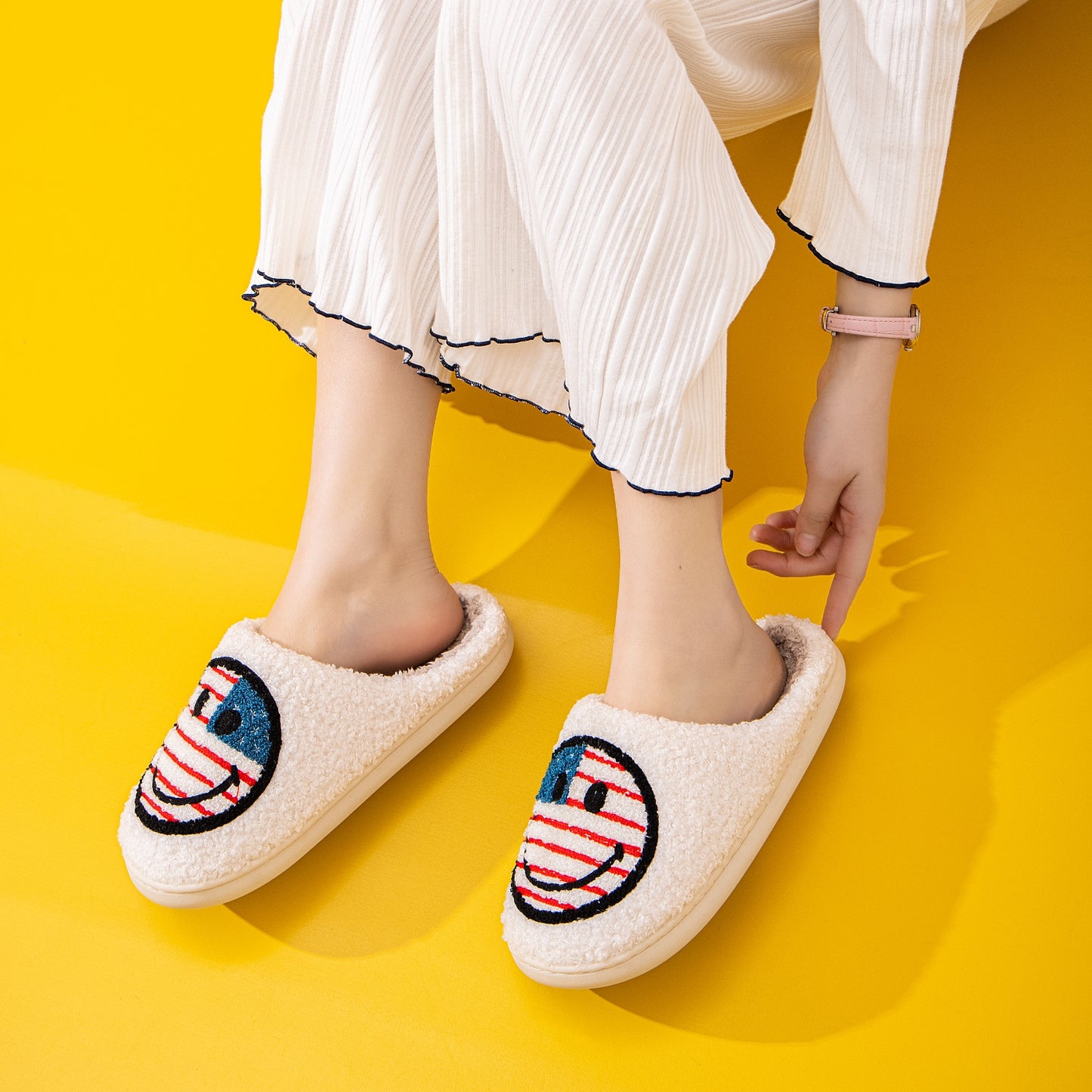 Melody Smiley Face Slippers  Trendsi   