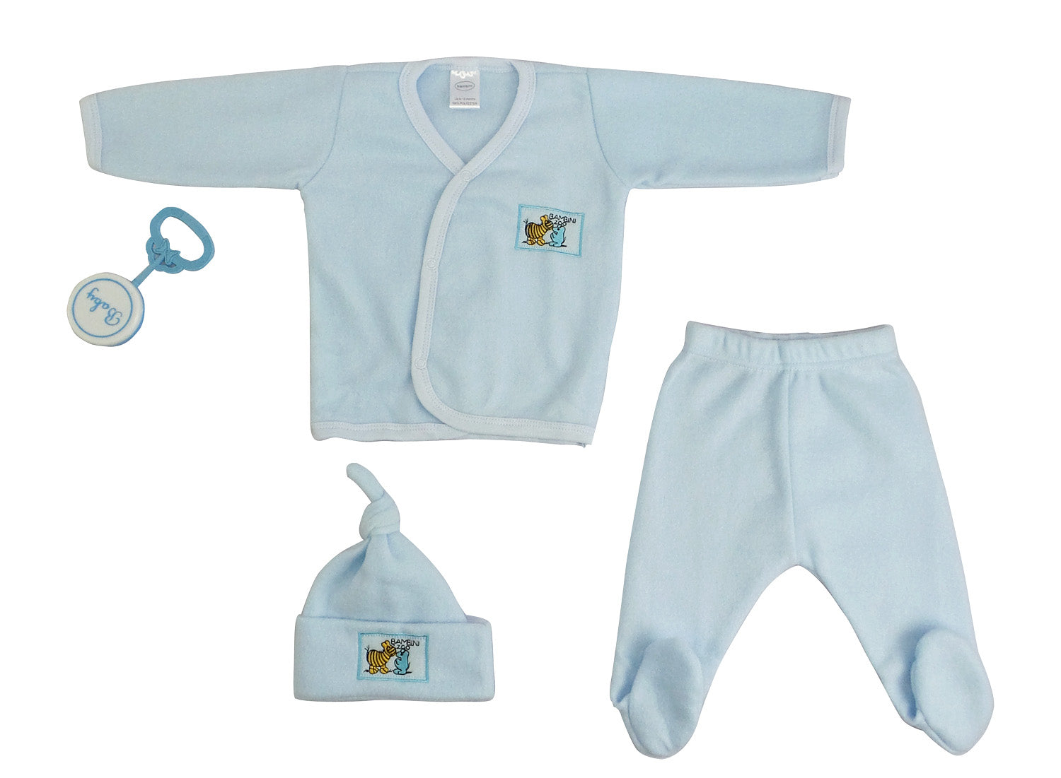 4 Piece Fleece Set - Blue Baby Clothing Jassorted Newborn Blue 