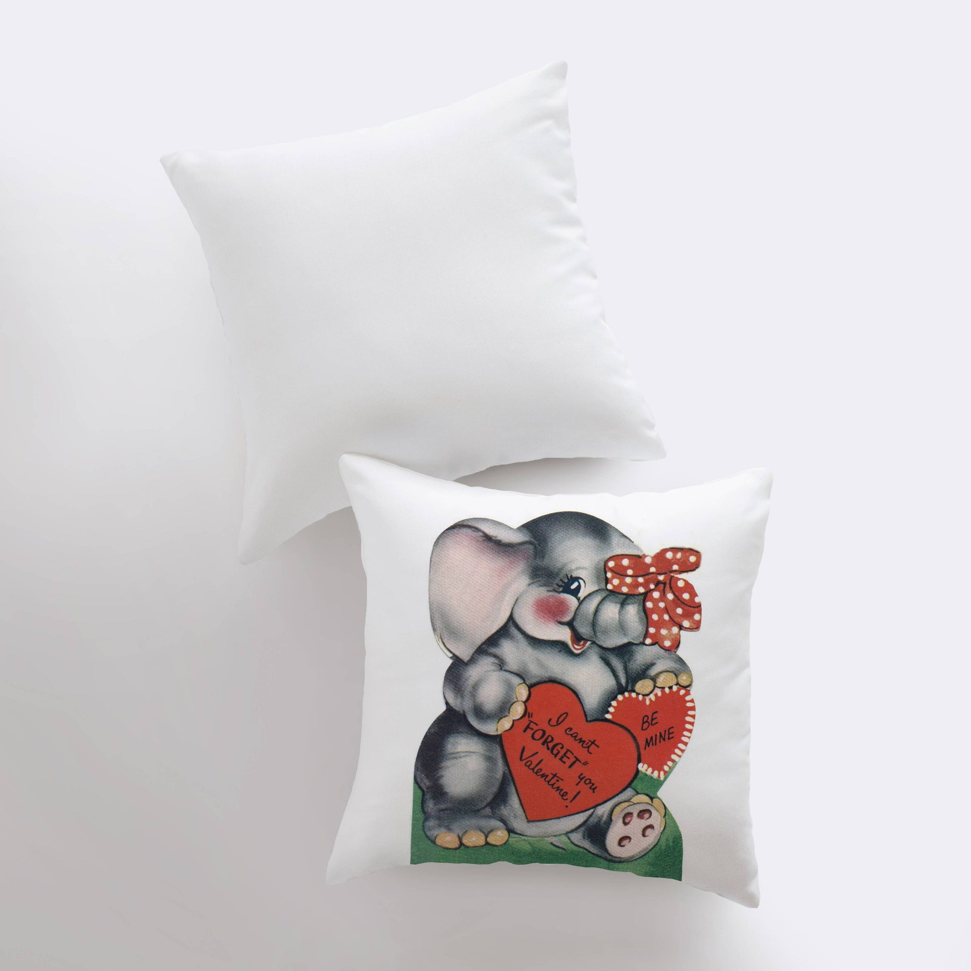 I can't Forget You Vintage Valentines Pillow Cover / Throw Pillow Home Decor Maroon Abderus   