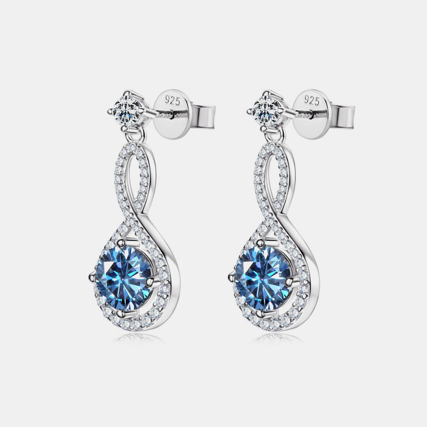 1 Carat Moissanite Teardrop Loop Earrings  Trendsi   