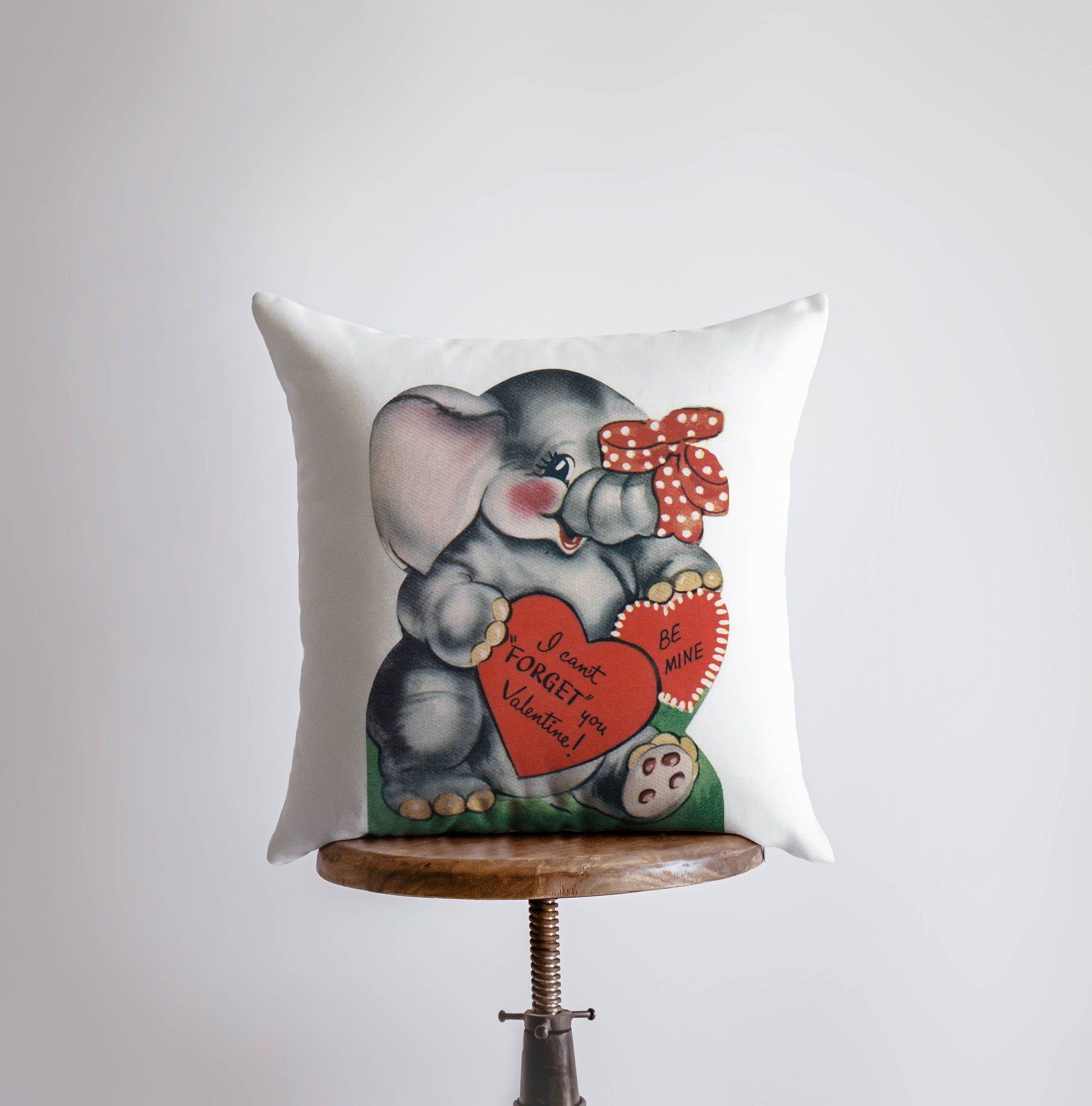 I can't Forget You Vintage Valentines Pillow Cover / Throw Pillow Home Decor Maroon Abderus   